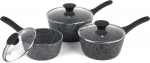 Salter BW11460BRMFO Megastone Thermo Collar 3-Piece Saucepan Set - 16/18/20cm