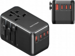 Vention 100W GaN 1x USB-A 3x USB-C czarny - Universal travel adapter with charger