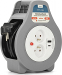 Montis Przedłużacz domowy zwijany z USB 10m MT188 2 AC outlet(s)