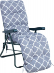 Deck chair BADEN-BADEN grey pad