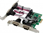 StarTech.com Sound Card StarTech InLine PCIe 4-Port RS-232 Card &ndash; 4 x D-Sub 9 Connectors &ndash; Includes Low Profile Bracket