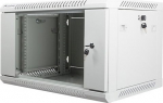 Lanberg Wall-mounted cabinet installation 19 cali 6U 600X450mm szara (drzwi szklane)