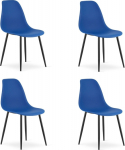 Leobert Krzesło WAT niebieskie / black legs x 4