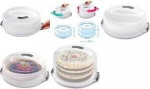 Metaltex Height-adjustable cake container, polypropylene, white/transparent? 30 cm