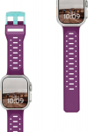 Urban UAG Civilian - silicone strap do Apple Watch series 4-6 & SE 1-3, 44mm / series 7-9, 45mm / series 10-11, 46mm / Ultra 1-3, 49mm (deep purple synth / aqua)