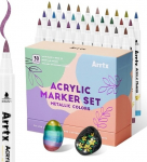 Acrylic Marker Pens ARRTX 30F, 30 Metallic Colours