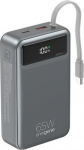 GEMBIRD PowerBank 20000mAh integrated cables QC3.0 18W PD 65W LCD czarny