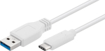 MicroConnect USB 3.2 Gen 1 C-A Cable, 2m, White, for synching and