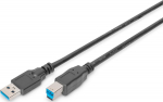 DIGITUS USB 3.0 Connection cable type A - B St/St 1.8m, sw Polybeutel