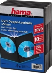Hama Slim DVD Double Jewel Case pack of 10, black 51184