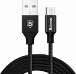 Cable USB Baseus USB-A - microUSB 1.5 m Czarny (30460-MP)