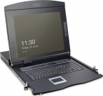 DIGITUS Modular console 17"TFT,1-Port KVM&Touchpad,deutschl