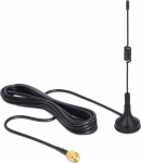 Delock ISM 433 MHz Antenna SMA 3 dBi omnidirectional fixed magnetic base black