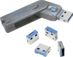 LogiLink Schloss f&uuml;r USB-C-Port - Blau (pack of 10)