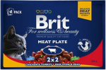 Brit Premium Cat Pouches Meat Plate 4x100g