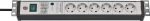 Brennenstuhl 1156057696 - 3 m - 6 AC-Outputs - Indoor - angled - IP20 - Schwarz - Hellgrau