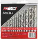 Wiertło AWTools HSS walcowe 1.5 2 7 4.5 4 5.5 5 1 3 2.5 3.5 6 10 6.5 7.5 8 8.5 9 9.5mm zestaw (AW41203)