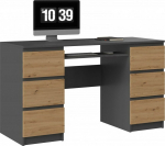 TOP E SHOP KUBA desk 130x51x76 cm anthracite/artisan
