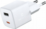 Swissten Mini Gan Charger Travel Charger 1x USB-C + 1xUSB 30W Power Delivery