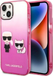 Karl Lagerfeld KLHCP14MTGKCP Hardcase Gradient Ikonik Karl & Chou for iPhone 14 Plus/15 Plus 6.7" / pink