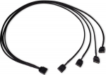 Alphacool Y-Splitter aRGB 3-Pin auf 4x 3-Pin 60cm - schwarz