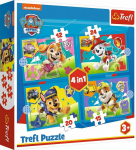 Trefl Puzzle 4w1 Running dogs Psi Patrol (Paw Patrol)