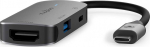 Nedis CCGB64230GY01 - USB 3.2 Gen 1 (3.1 Gen 1) Type-C - HDMI - USB 3.2 Gen 1 (3.1 Gen 1) Type-A - USB 3.2 Gen 1 (3.1 Gen 1) Type-C - 5000 Mbit/s - 1280 x 720 (HD 720) - 1920 x 1080 (HD 1080) - 3840 x 2160 - 720p - 1080p - 3840 x 2160 Pixel