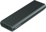 Qoltec Pocket Disk Case M.2 SSD | NVMe | PCIe | USB3.1 | 10Gb/s | 4TB | Graphite
