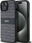 DKNY DKNY DKHCP15SPRTHSLK iPhone 15 / 14 / 13 6.1'' czarny/black hardcase Leather Mono Stripe & Metal Logo