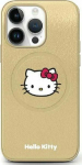 Sourcing Hello Kitty HKHMP14SPGHCKD iPhone 14 / 15 / 13 6.1'' gold/gold hardcase Leather Kitty Head MagSafe
