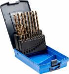 PFERD Twist Drill Set 19-tlg. INOX HSSE N DIN 338 for tough and hard materials - Bohrer - Spiral cutting drills - Alloyed steel - Edelstahl - 135&deg; - Cobalt alloy high-speed steel (HSS-E) - Bronze