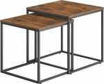 Leobert Square coffee table 2szt - rustic / black legs