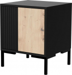 Cama MEBLE Cama Bedside table 2pc MERCI 44x40x52.5 black/oak artisan