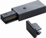 DPM End connectors for surface-mounted rail, czarne, X-LINE