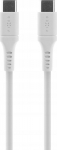 Fixed USB-C/USB-C i service PD, 0.5 m, USB 2.0, 60 W, white