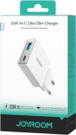 Joyroom Travel Charger Slim C+U PD 20W QC 3.0 / white