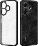 Kaitse&uuml;mbris Aimo, Xiaomi Redmi 13 / Redmi 13 5G / Poco M6 4G, l&auml;bipaistev musta &auml;&auml;rega, Dux Ducis
