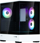 Zalman P30 PC-Geh&auml;use, Mini Tower, mATX, Tempered Glass - schwarz / wei&szlig;