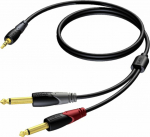 Cable Procab Jack 3.5mm - Jack 6.3mm x2 3m czarny (CLA713/3)