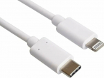 Kabel USB PremiumCord USB-C - Lightning 0.5 m White (kipod52)