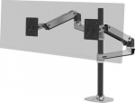 ERGOTRON LX DUAL STACKING ARM TALL POLE, BLACK ACCENTS POLISHED