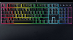 Razer Ornata V3, Mecha-membrane switches, 10 Razer Chroma&trade; RGB Lighting Zones, 1000 Hz Ultrapolling, Backlit keys, UV coated ABS Keycaps, Soft-touch wrist rest"