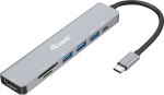 Equip Dock 7-1 USB-C->HDMI,3xUSB-A,SD/TF,100W USB-C 0.25m