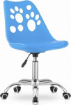 Leobert office chair PRINT blue swivel chair chrome base