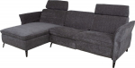 Corner sofa DAYTON LC, electric recliner, dark grey