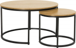 Coffee table HEDVIG 2pcs set, ash/black