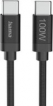 Hama USB-C - USB-C nylon, 100W, 3m, czarny - Hama | charging cable| 100W | USB-C | czarny