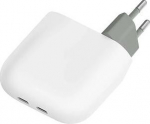 Google 67W Dual USB-C Charger, Snow