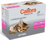 CALIBRA Cat Premium Kitten Pouches multipack - wet cat food - 12x100g