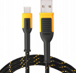 Kabel USB Dewalt USB-A - USB-C 1.2 m Czarny (DXMA131-1361-DWG)